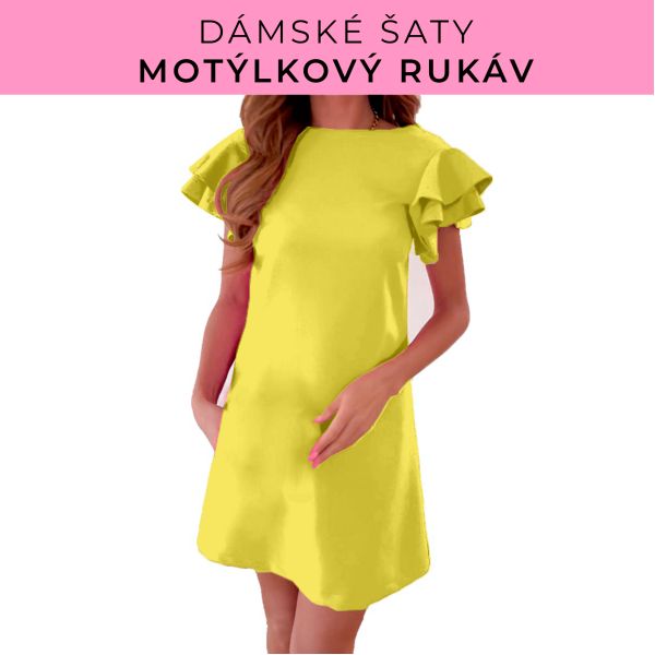 DÁMSKÝ střih - šaty s motýlkovým rukávem