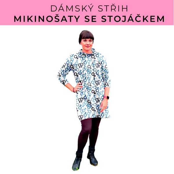 Dámský střih - mikinové šaty se stojáčkem