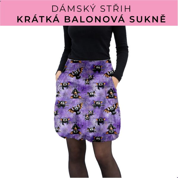 Dámský střih - balonová krátká sukně