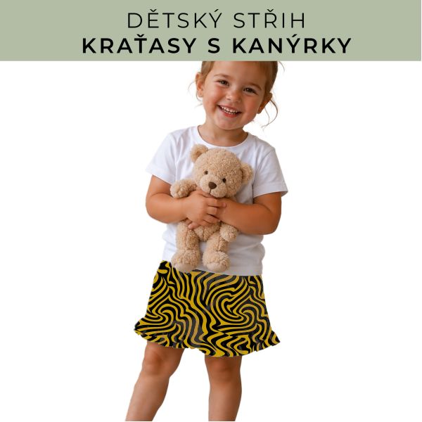 Dětský střih - Kraťásky s kanýrkem