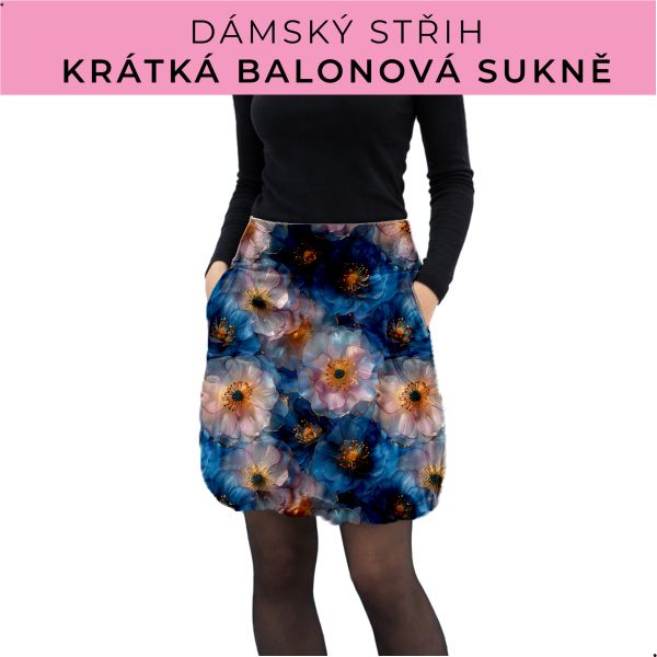 Dámský střih - balonová krátká sukně