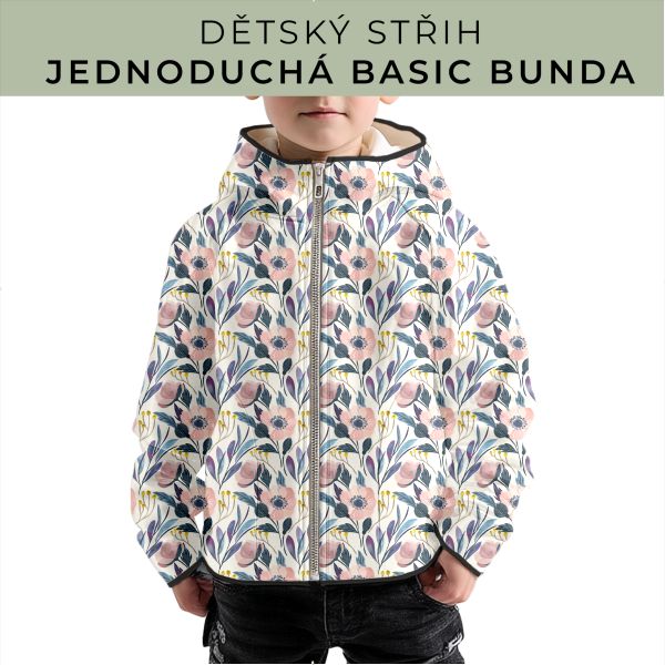 Dětský střih - jednoduchá dětská BASIC  bunda