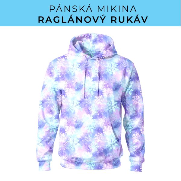 PÁNSKÝ střih - mikina raglan ZÁKLADNÍ s kapucí