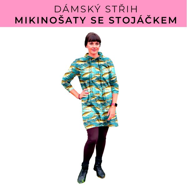 Dámský střih - mikinové šaty se stojáčkem