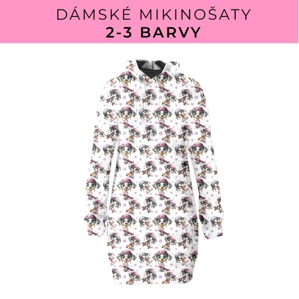 DÁMSKÝ střih - Mikinošaty 2-3 barvy