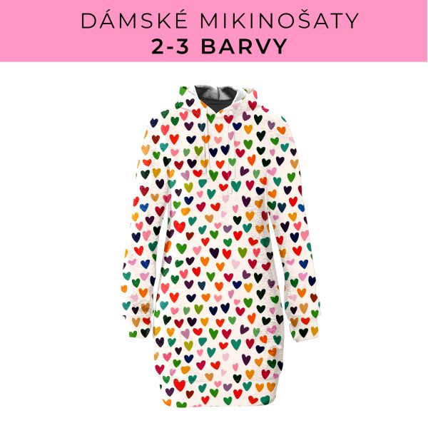 DÁMSKÝ střih - Mikinošaty 2-3 barvy