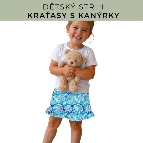 Dětský střih - Kraťásky s kanýrkem