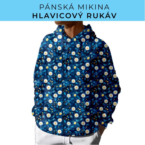 PÁNSKÝ střih - mikina s kapucí