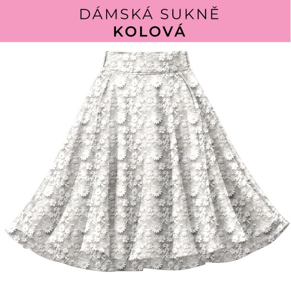 DÁMSKÝ střih - Kolová sukně