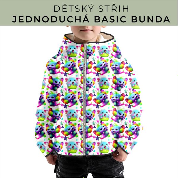 Dětský střih - jednoduchá dětská BASIC  bunda