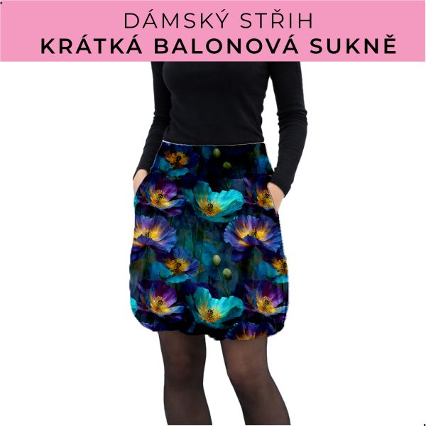 Dámský střih - balonová krátká sukně