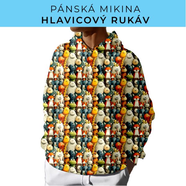 PÁNSKÝ střih - mikina s kapucí