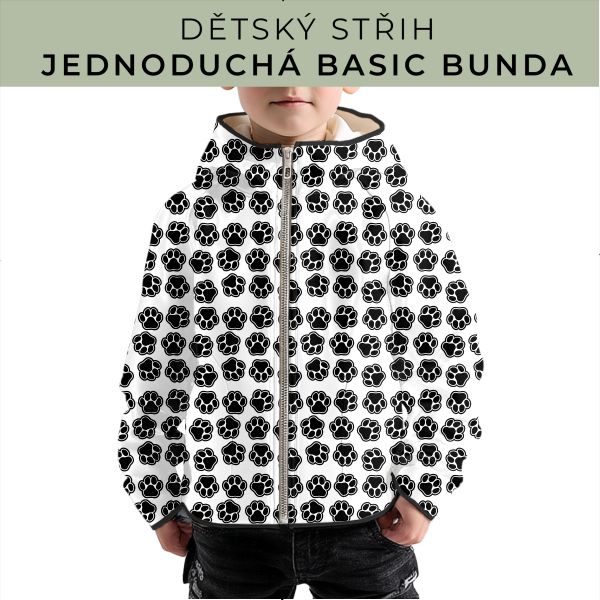 Dětský střih - jednoduchá dětská BASIC  bunda