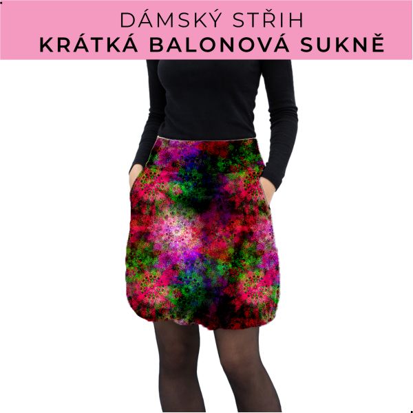 Dámský střih - balonová krátká sukně