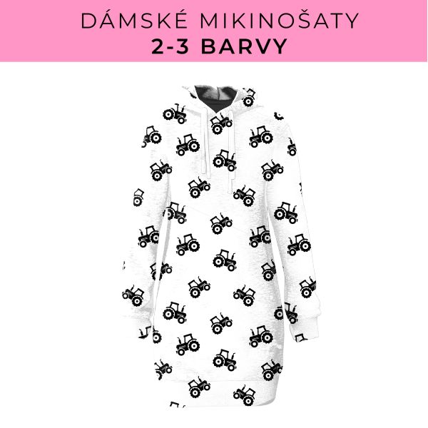 DÁMSKÝ střih - Mikinošaty 2-3 barvy