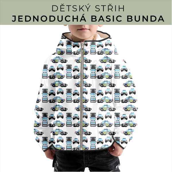 Dětský střih - jednoduchá dětská BASIC  bunda