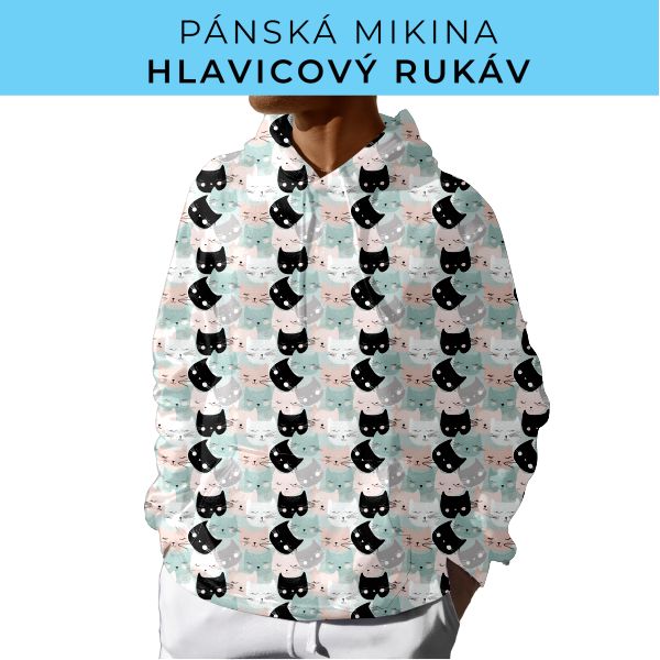 PÁNSKÝ střih - mikina s kapucí