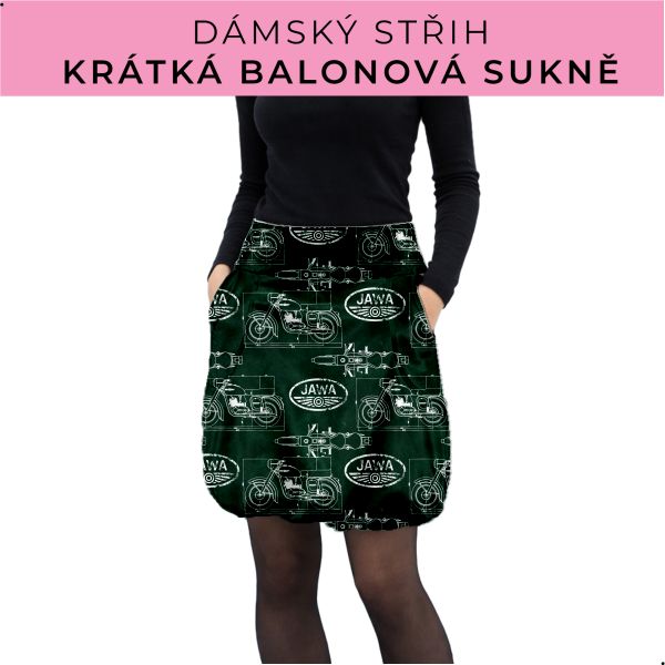 Dámský střih - balonová krátká sukně