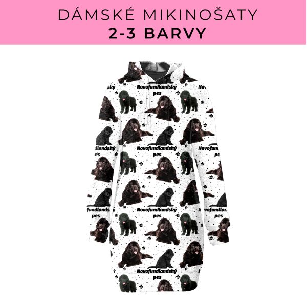 DÁMSKÝ střih - Mikinošaty 2-3 barvy