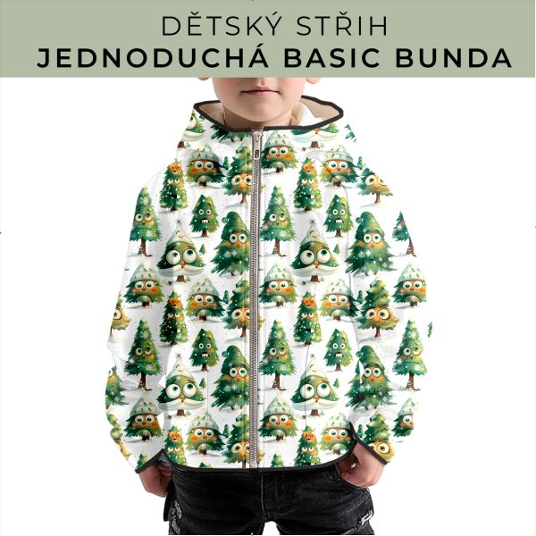 Dětský střih - jednoduchá dětská BASIC  bunda