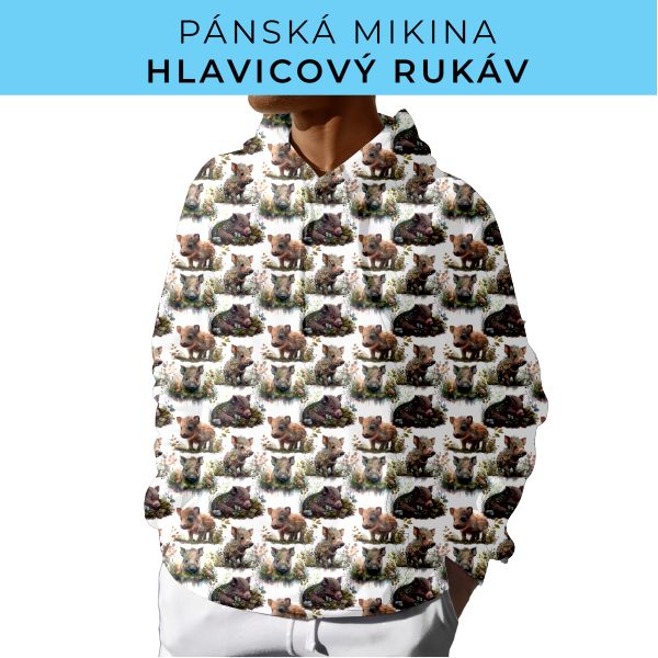 PÁNSKÝ střih - mikina s kapucí