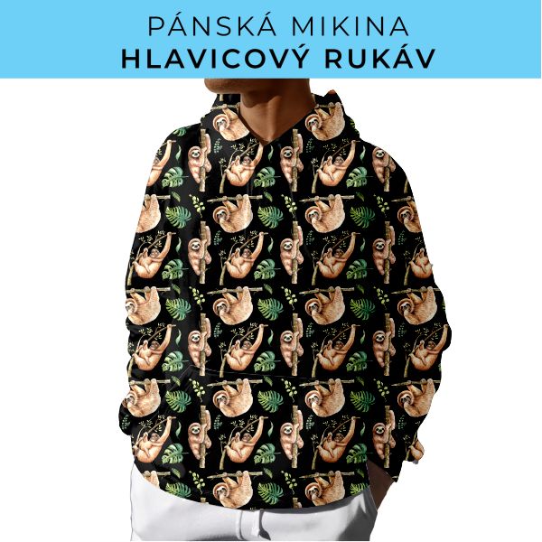 PÁNSKÝ střih - mikina s kapucí