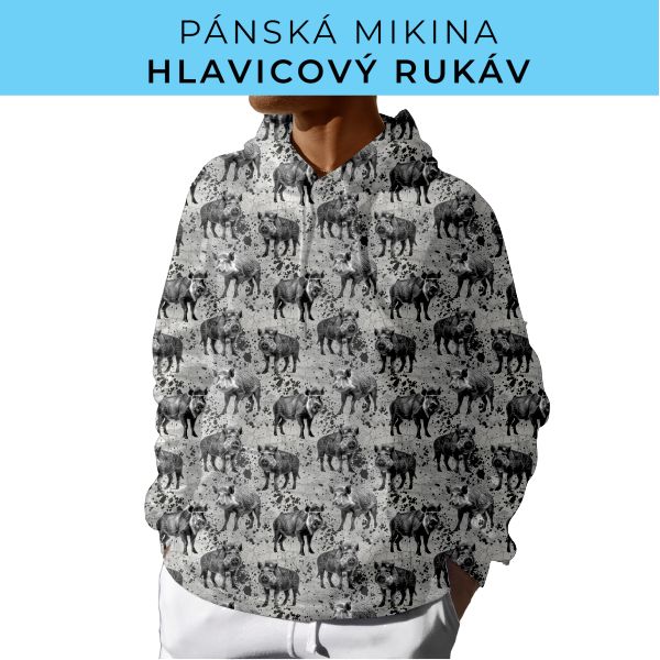 PÁNSKÝ střih - mikina s kapucí