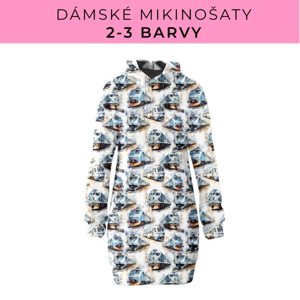 DÁMSKÝ střih - Mikinošaty 2-3 barvy