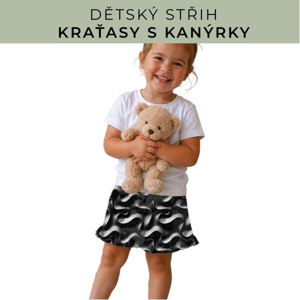Dětský střih - Kraťásky s kanýrkem