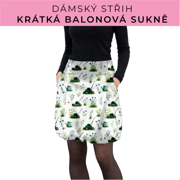 Dámský střih - balonová krátká sukně