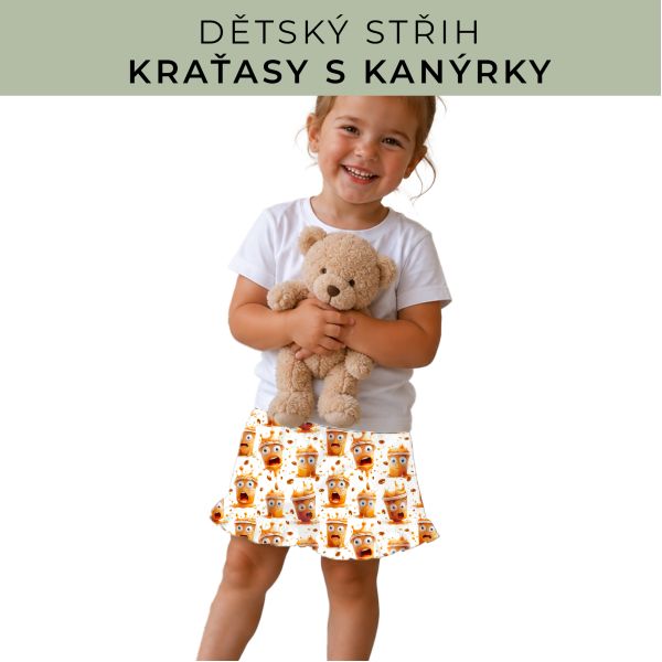 Dětský střih - Kraťásky s kanýrkem