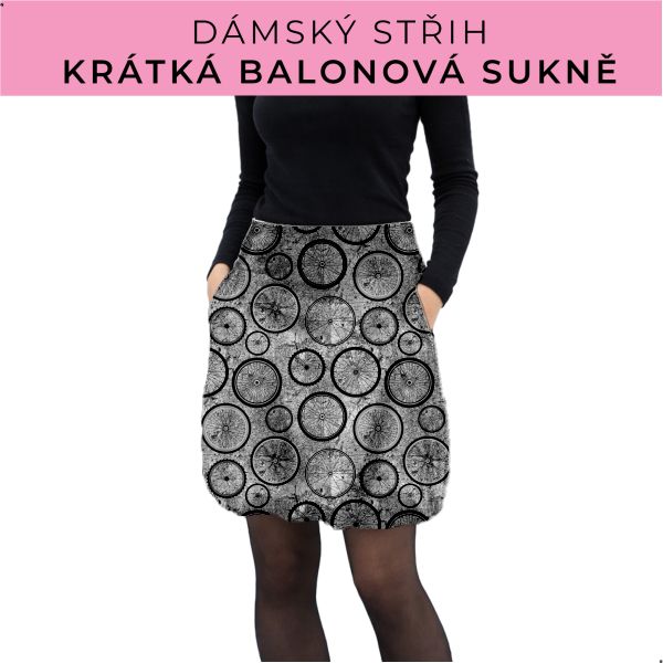 Dámský střih - balonová krátká sukně