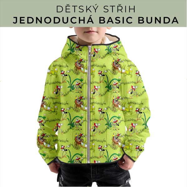 Dětský střih - jednoduchá dětská BASIC  bunda