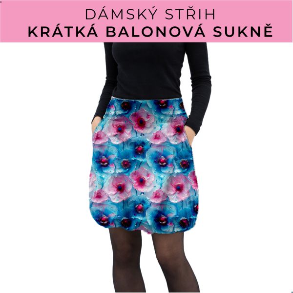 Dámský střih - balonová krátká sukně