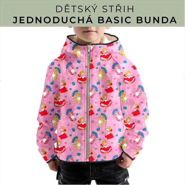 Dětský střih - jednoduchá dětská BASIC  bunda