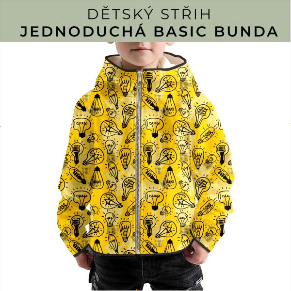 Dětský střih - jednoduchá dětská BASIC  bunda