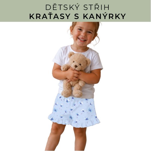 Dětský střih - Kraťásky s kanýrkem