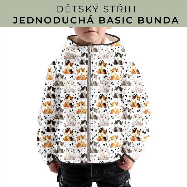 Dětský střih - jednoduchá dětská BASIC  bunda