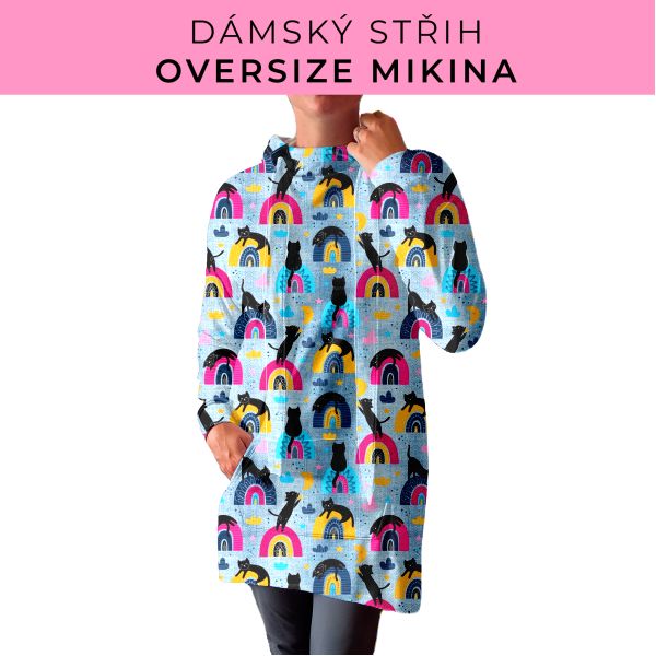 DÁMSKÝ střih - Oversize mikina