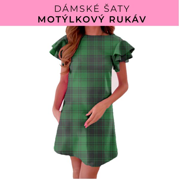DÁMSKÝ střih - šaty s motýlkovým rukávem