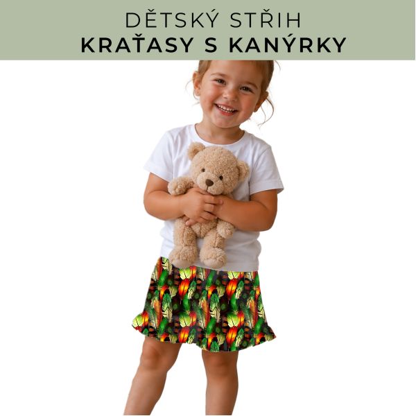 Dětský střih - Kraťásky s kanýrkem
