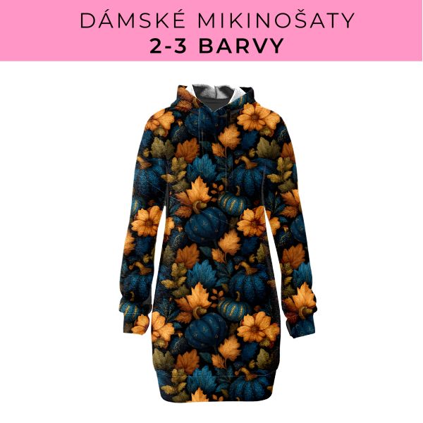 DÁMSKÝ střih - Mikinošaty 2-3 barvy
