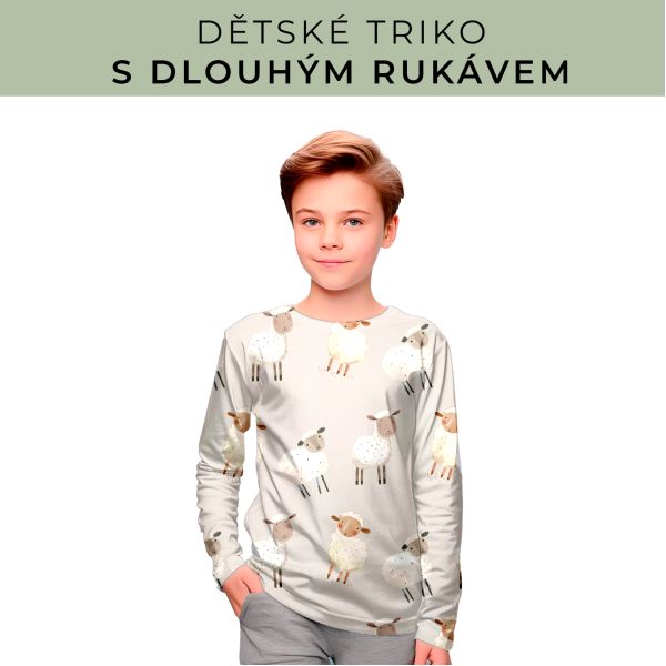 DĚTSKÝ střih - triko dlouhý rukáv
