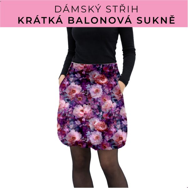 Dámský střih - balonová krátká sukně