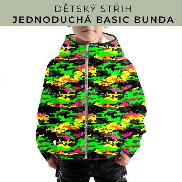 Dětský střih - jednoduchá dětská BASIC  bunda