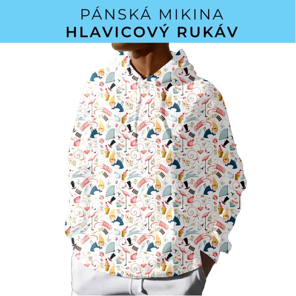 PÁNSKÝ střih - mikina s kapucí