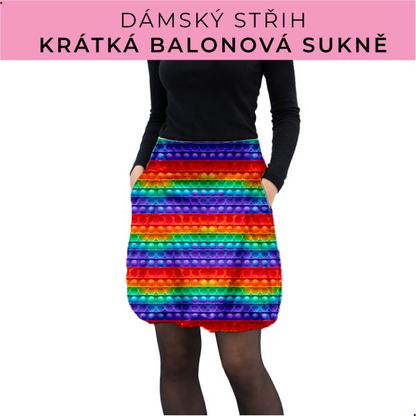 Dámský střih - balonová krátká sukně