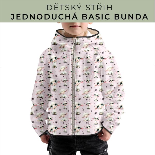 Dětský střih - jednoduchá dětská BASIC  bunda