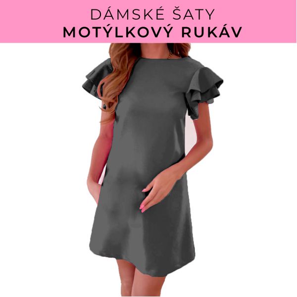 DÁMSKÝ střih - šaty s motýlkovým rukávem