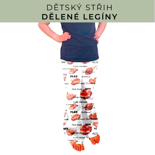 Dětský střih - Dělené legíny